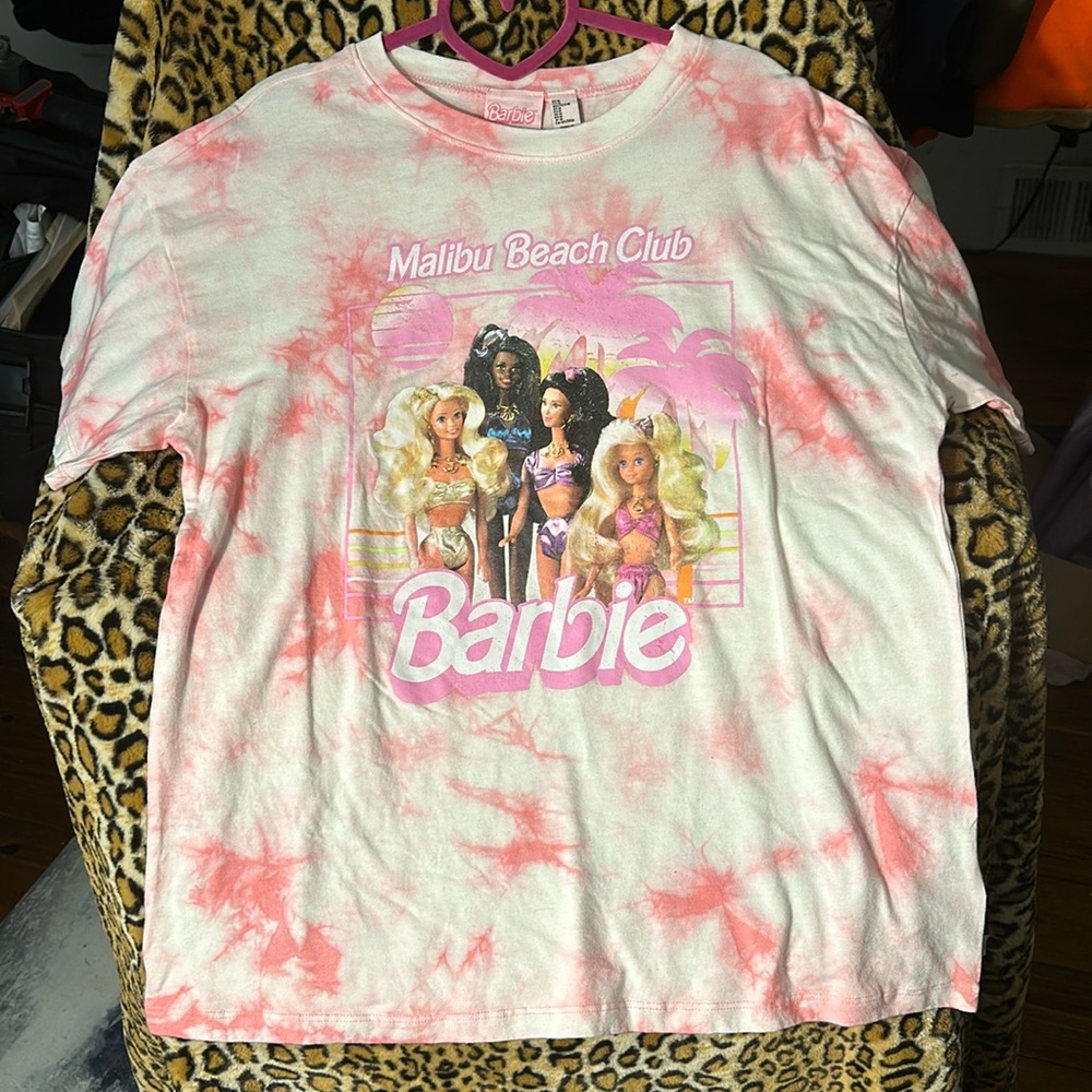 Limited Edition Barbie /Forever 21 ‘22 Malibu Beach Club Logo Pink Multi Size M
